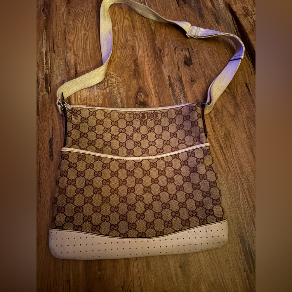 Gucci Tan and Brown Monogram Bag